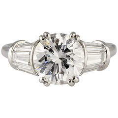 Harry Winston 2.02 Carat E Color VS1 Round Diamond Engagement Ring