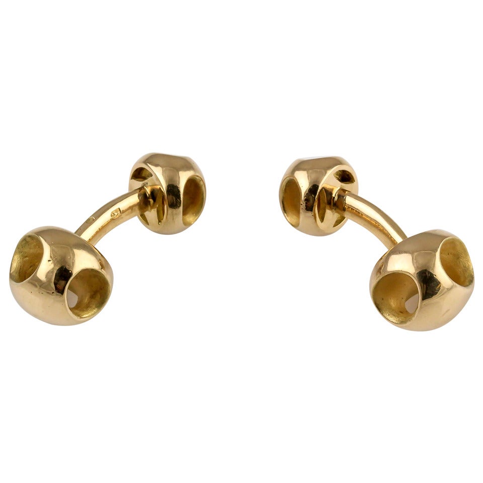 Tiffany & Co. France Gold Dumbbell Cufflinks