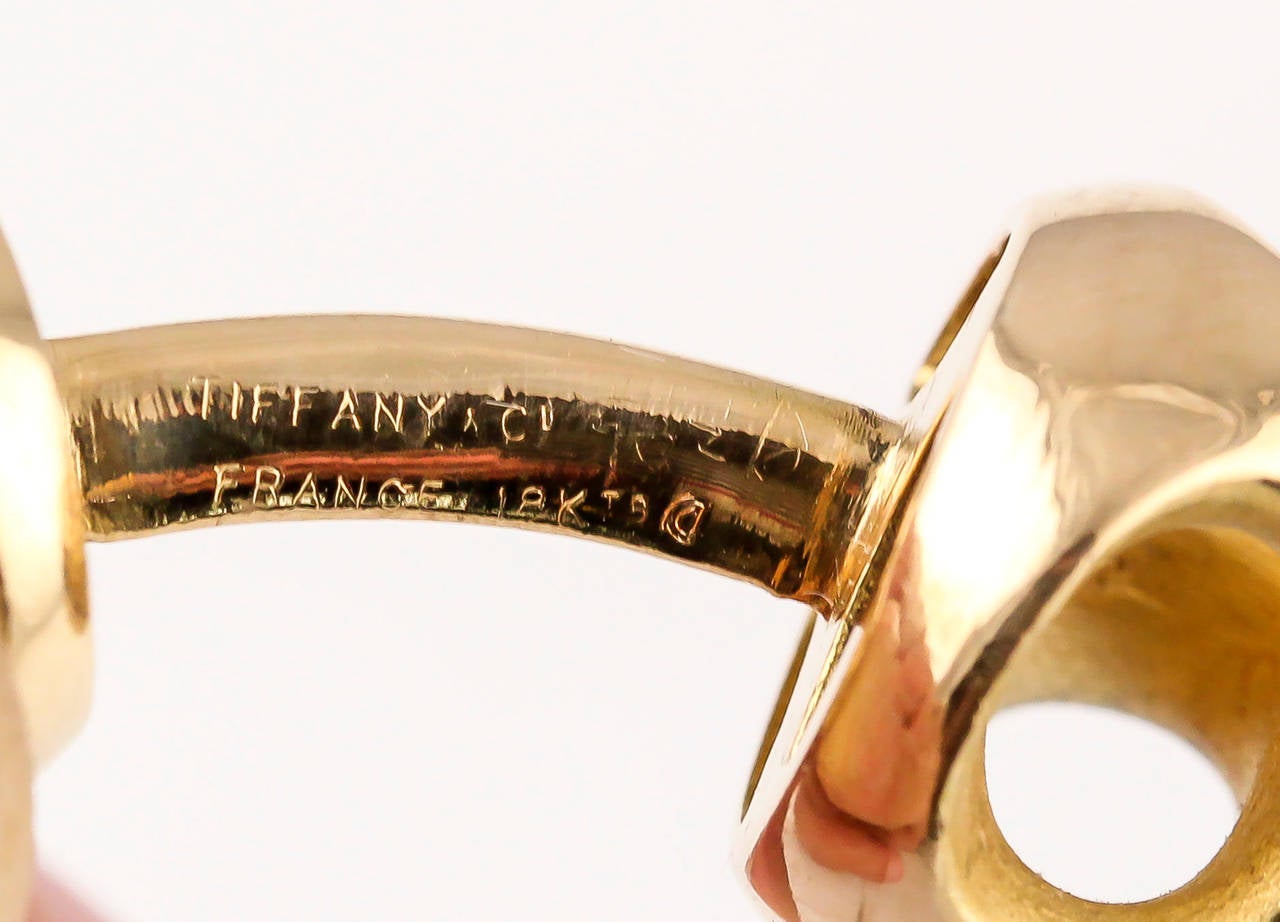 Men's Tiffany & Co. France Gold Dumbbell Cufflinks