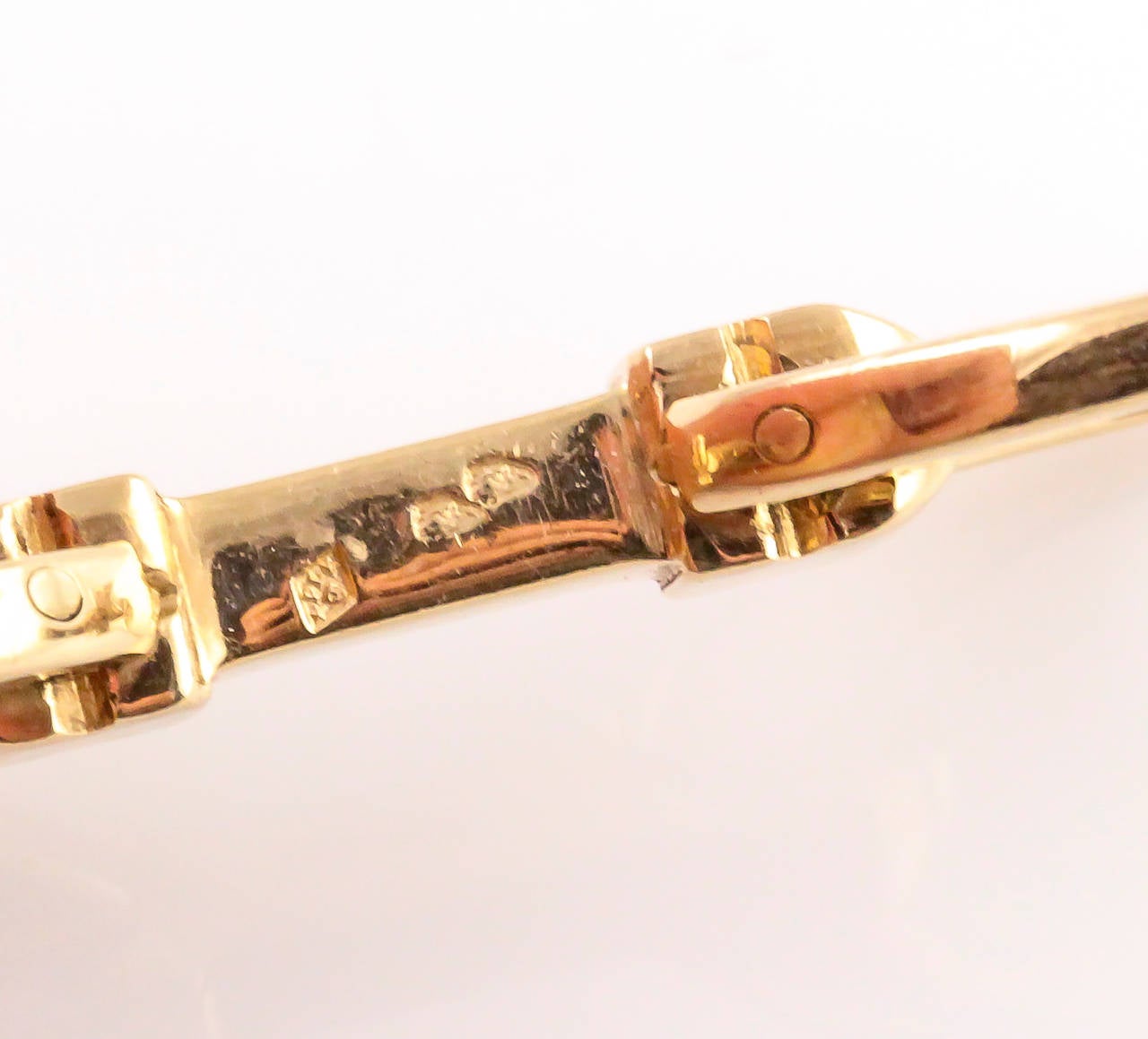  Hermès - Boutons de manchette étrier en or Pour hommes 