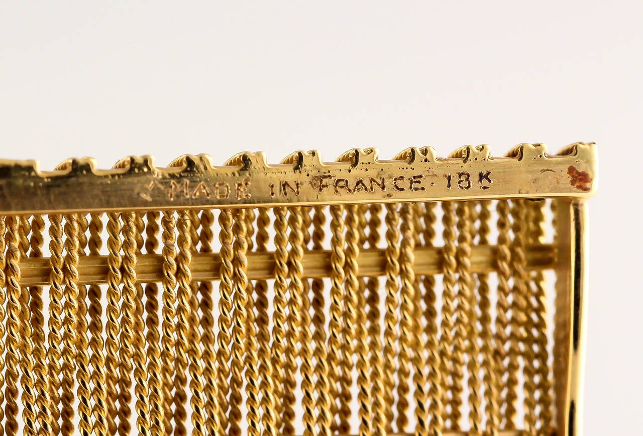 Women's or Men's Tiffany & Co. Schlumberger Gold Basket Weave Box