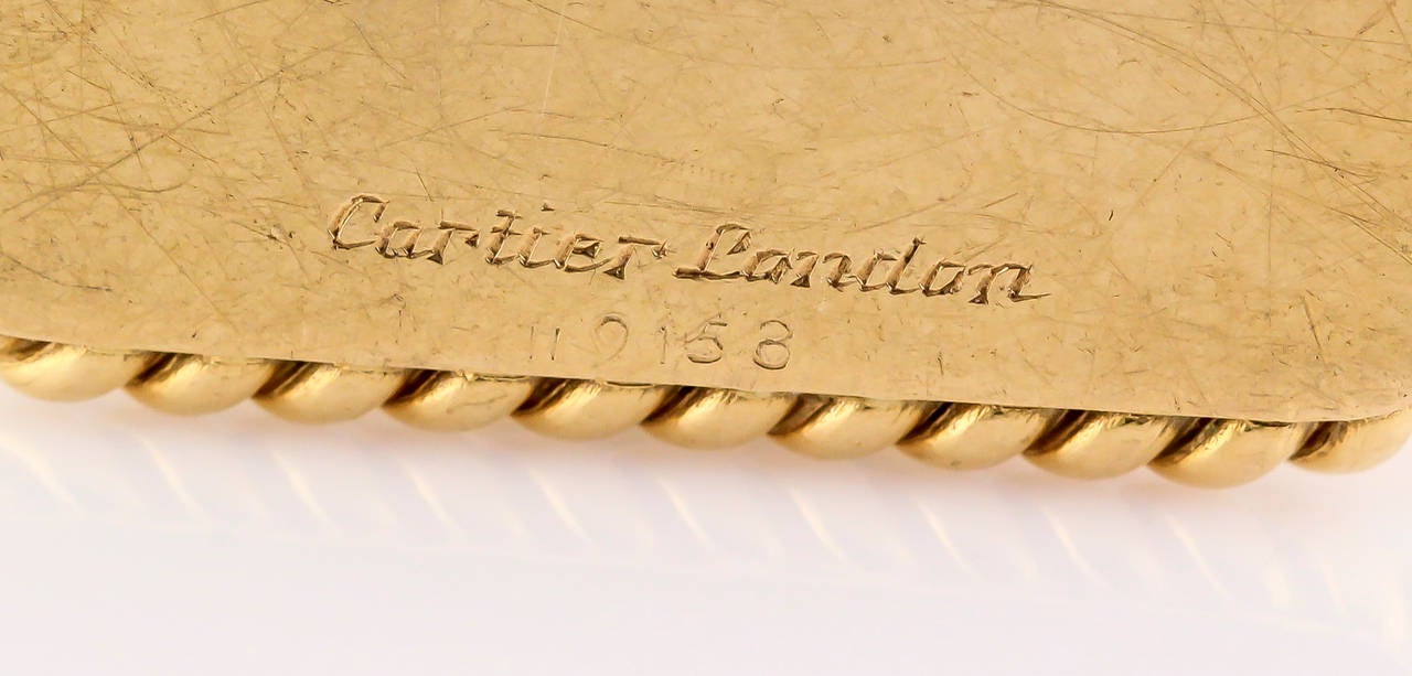 Women's or Men's Cartier London Retro Turquoise Lapis Gold Ornate Pen Holder