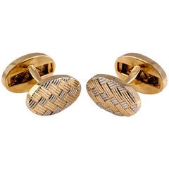 Tiffany & Co. Two-Tone Gold Cufflinks