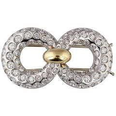 Harry Winston Diamond Gold Platinum Hair Barrette 12