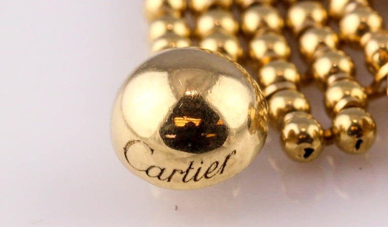 Cartier Draperie Diamond Gold Necklace In Excellent Condition In New York, NY