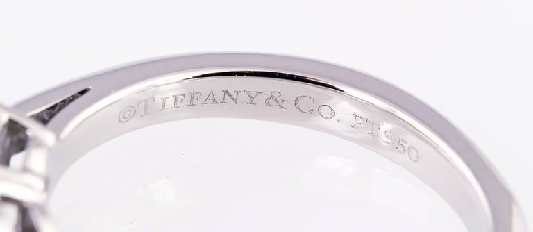 Tiffany & Co. Diamond Platinum Three-Stone Engagement Ring 1