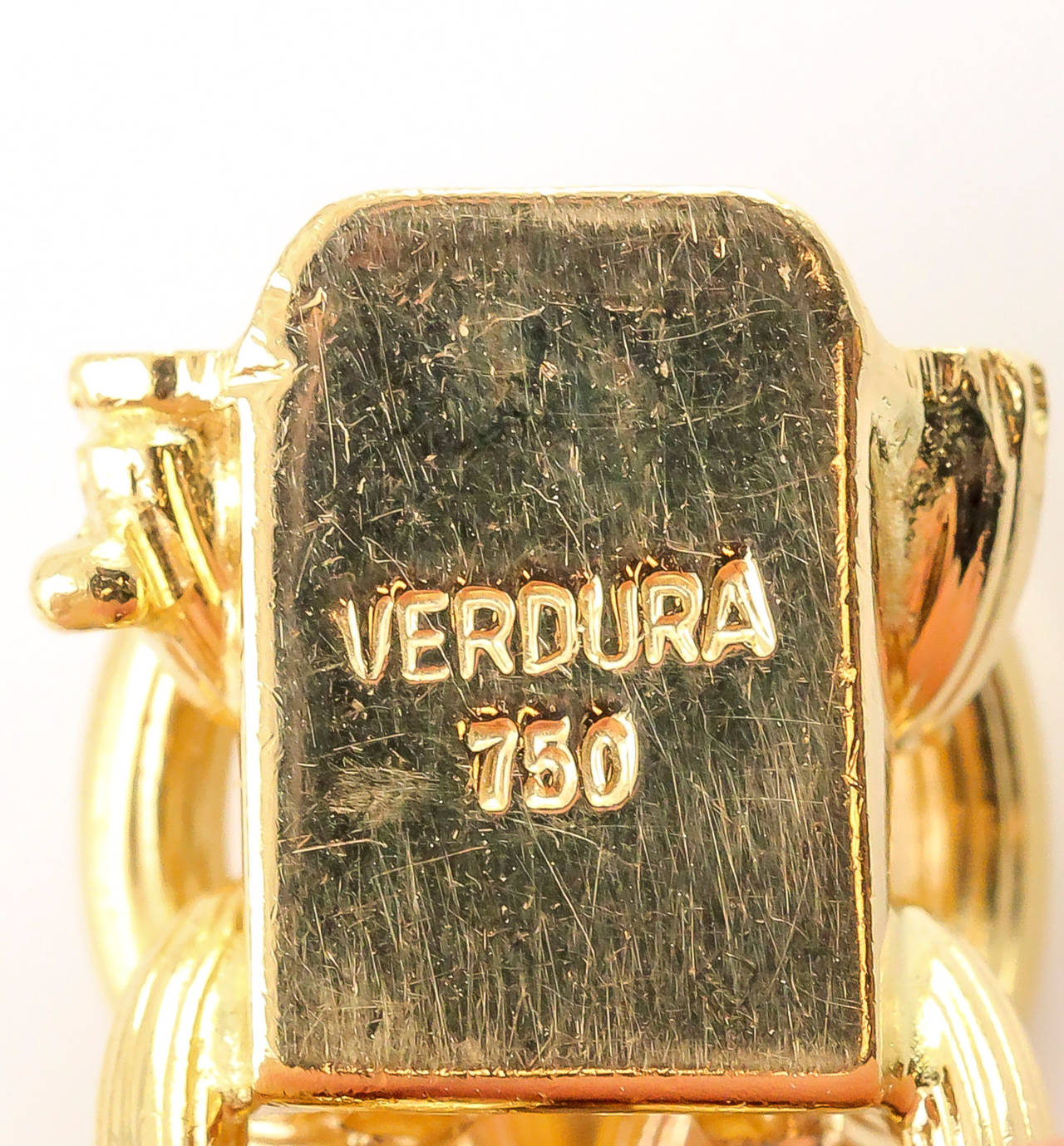 Verdura Blue Enamel Gold Link Bracelet 1