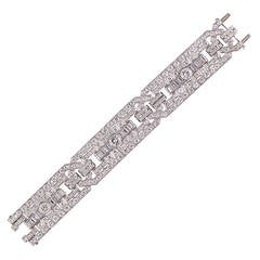 Art Deco Impressive Diamond Platinum Bracelet