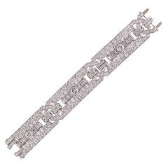 Art Deco Impressive Diamond Platinum Bracelet