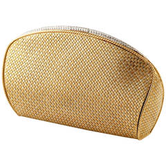 Bulgari Diamond Gold Clutch Purse