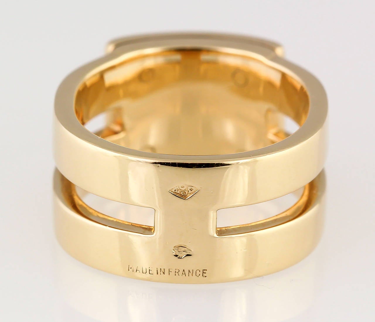 Contemporary Hermes Cabochon Sapphire Gold Ring