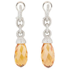 Tiffany & Co. Beryl Diamond Platinum Earrings