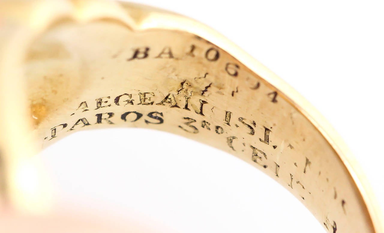 Women's Bulgari Gold Ancient Coin Ring