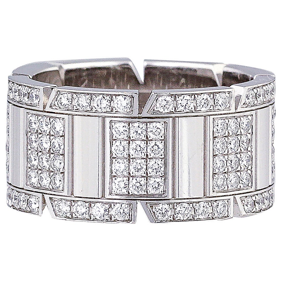 Cartier Tank Francaise Diamond Gold Band Ring