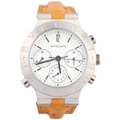 Bulgari Platinum Diagono Rattrapante Split Second Chronograph Wristwatch