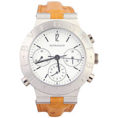 Bulgari Platinum Diagono Rattrapante Split Second Chronograph Wristwatch 4