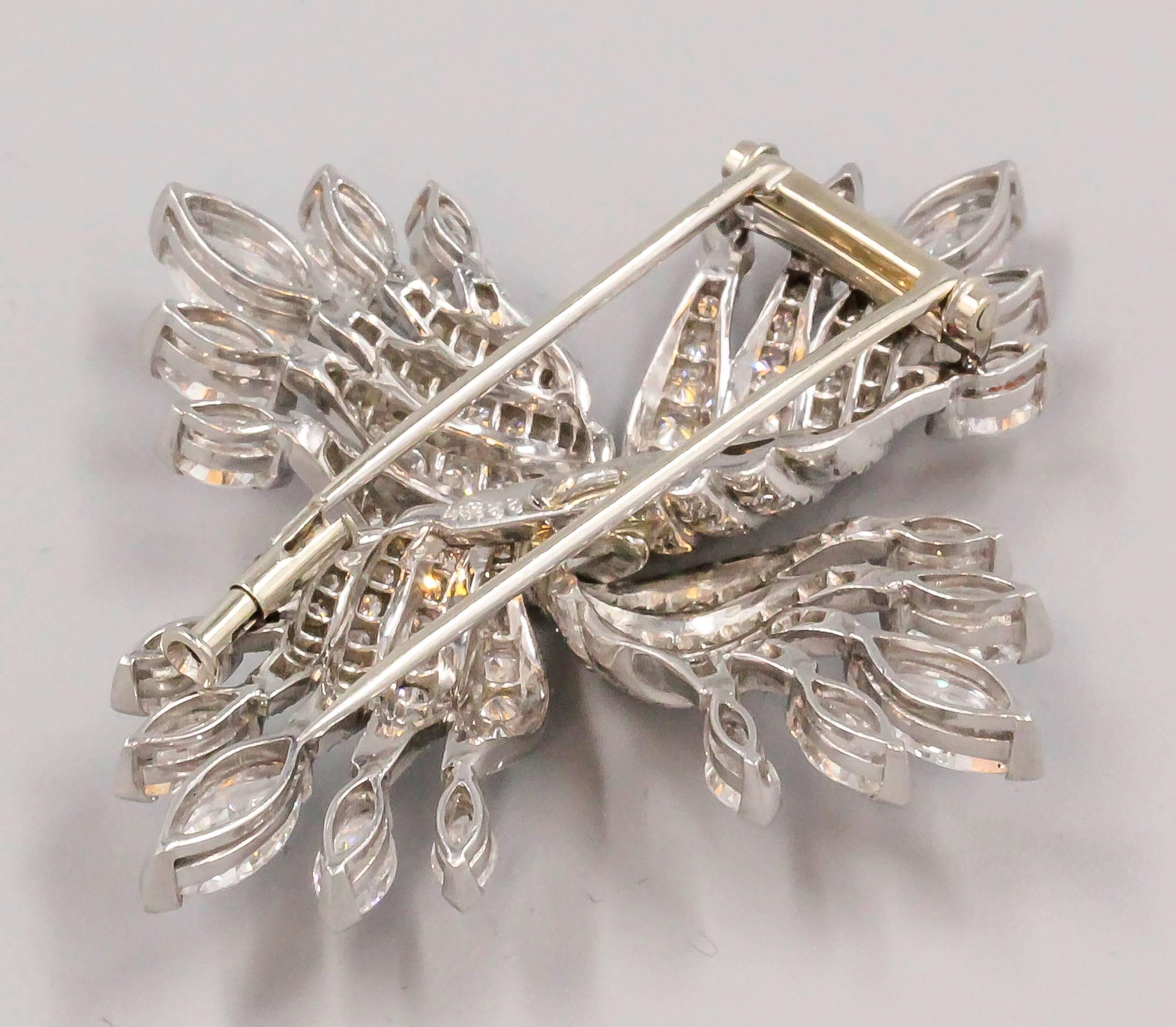Women's Tiffany & Co. Schlumberger Diamond Platinum  Cross Brooch