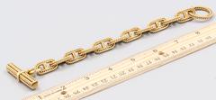 Hermes Large Chaine D'Ancre Tresse Gold Toggle Link Bracelet