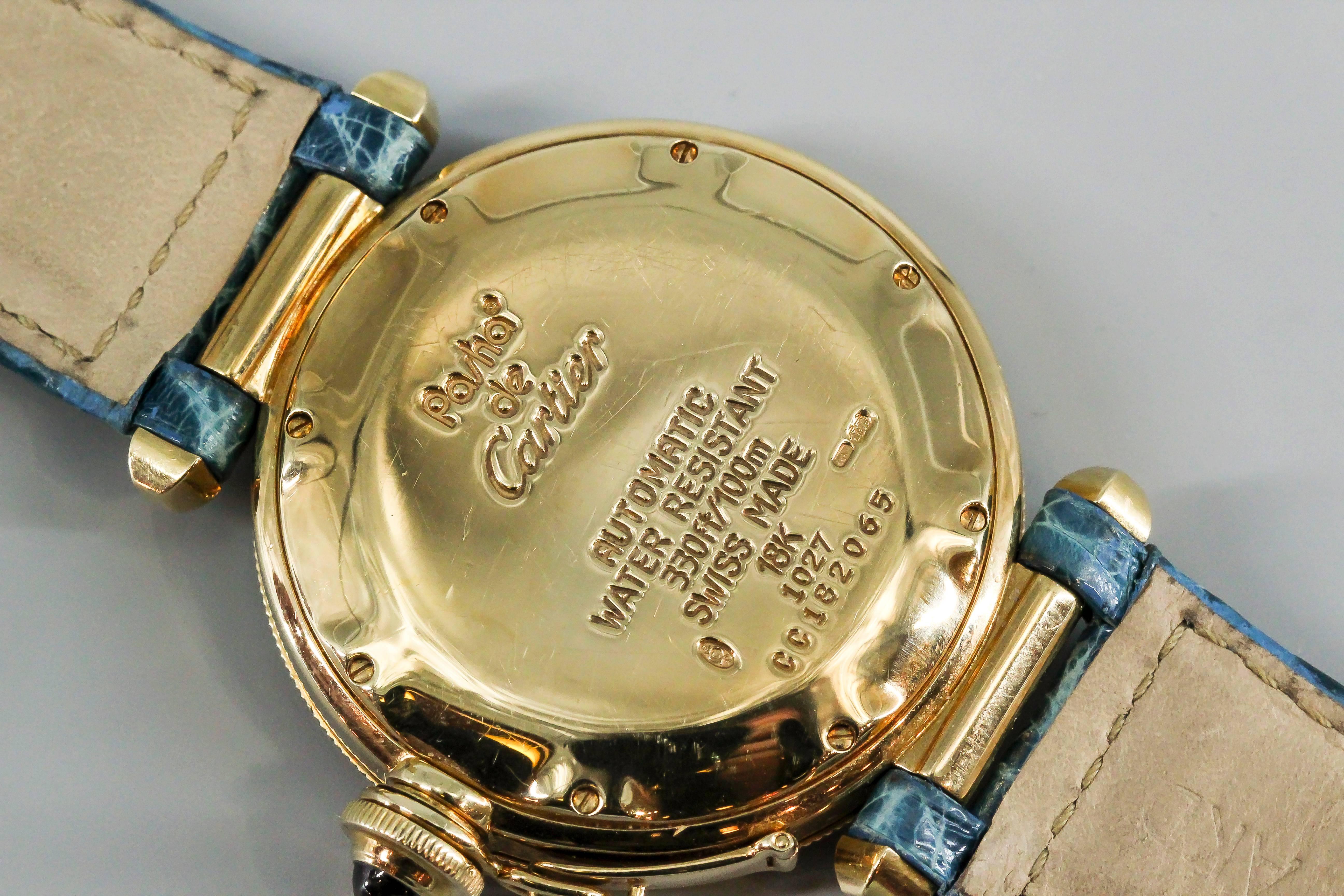Cartier Yellow Gold Pasha Date Automatic Wristwatch 1
