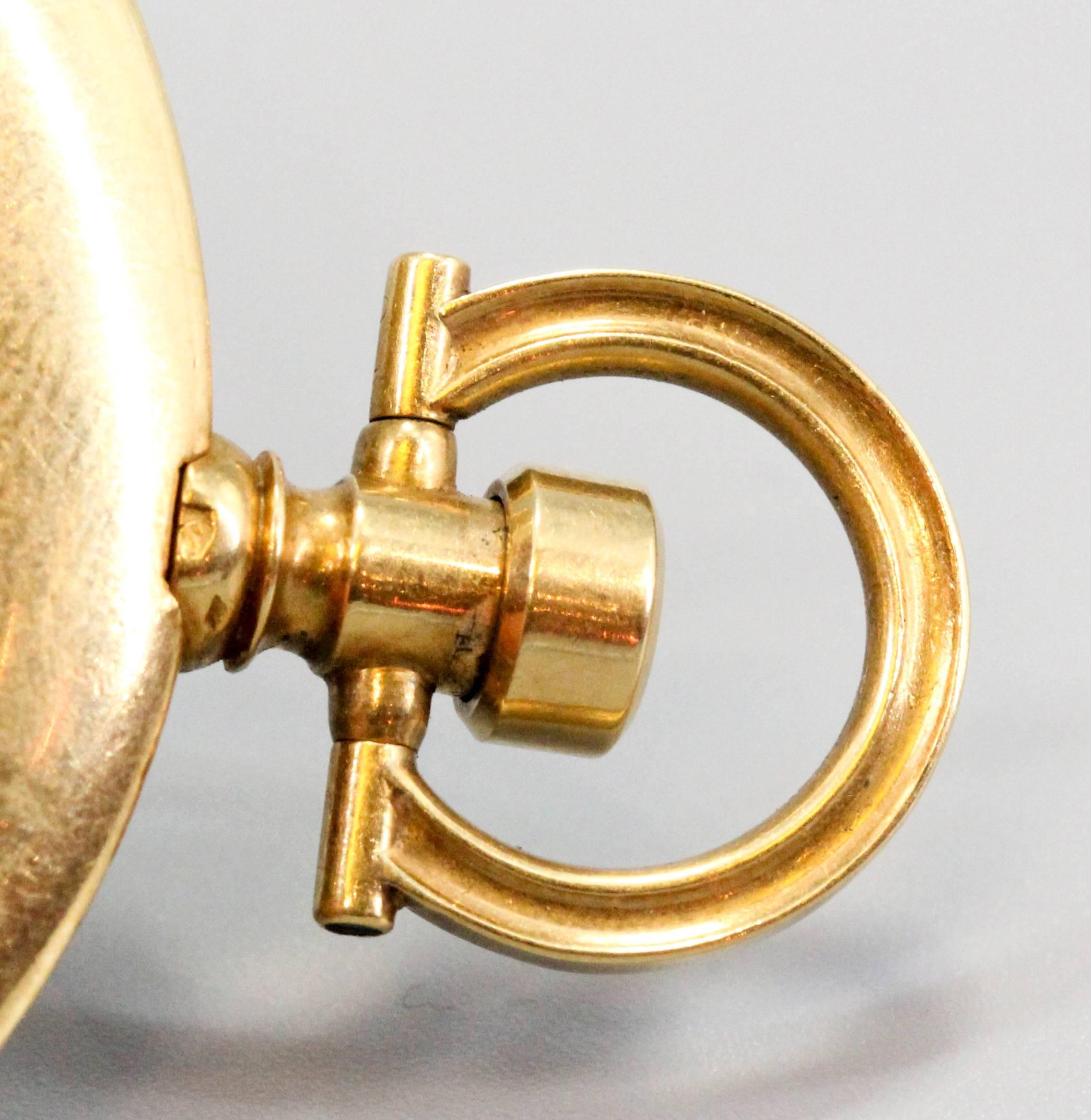 Cartier EWC Yellow Gold Shutter Minute Repeater Pocket Watch In Excellent Condition In New York City, NY