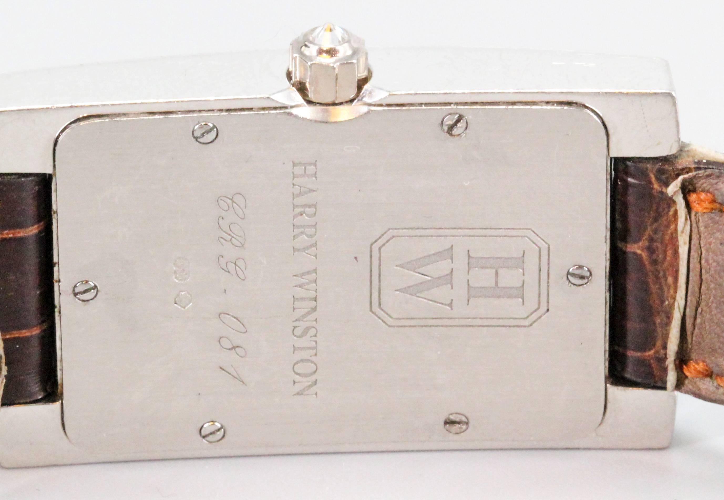 Harry Winston Lady's White Gold Diamond Avenue Quartz Wristwatch 3