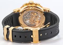 Breguet Marine Tourbillon Rose Gold Skeleton Back Chronograph Wristwatch