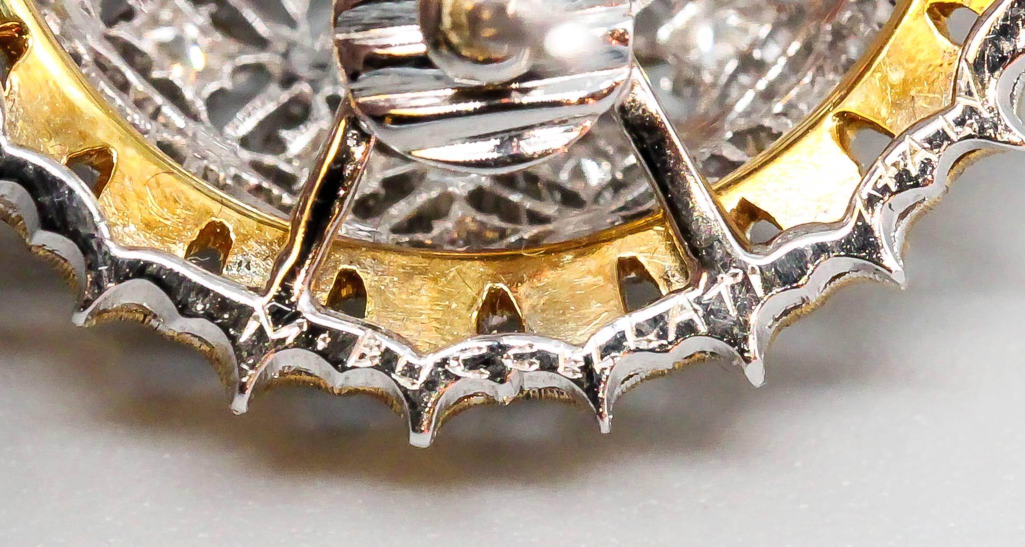 Buccellati Large Diamond Gold Dome Earrings 2