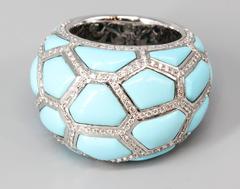 de Grisogono Turquoise Diamond Gold Dome Ring