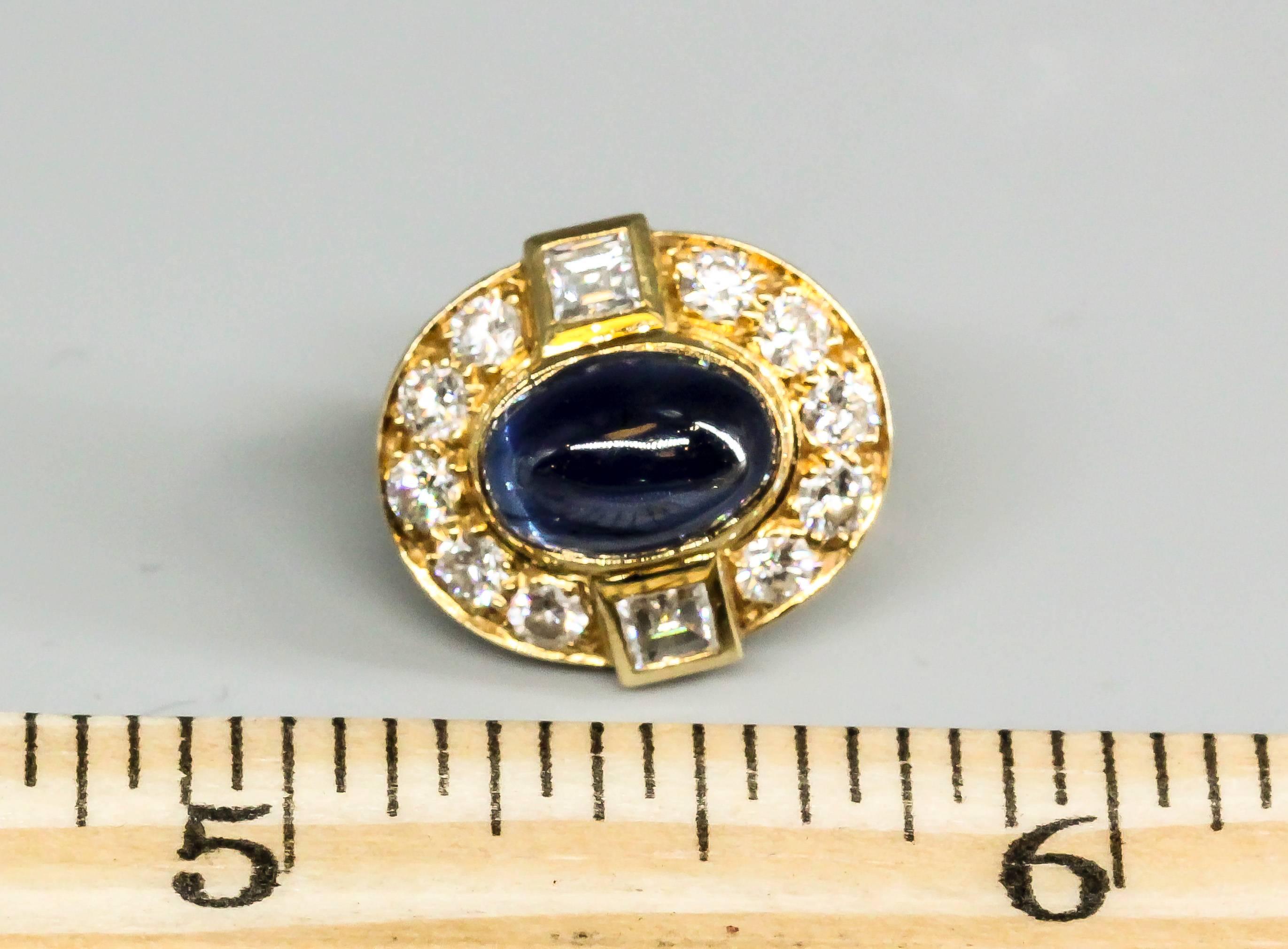 cartier oval cabochon sapphire vintage