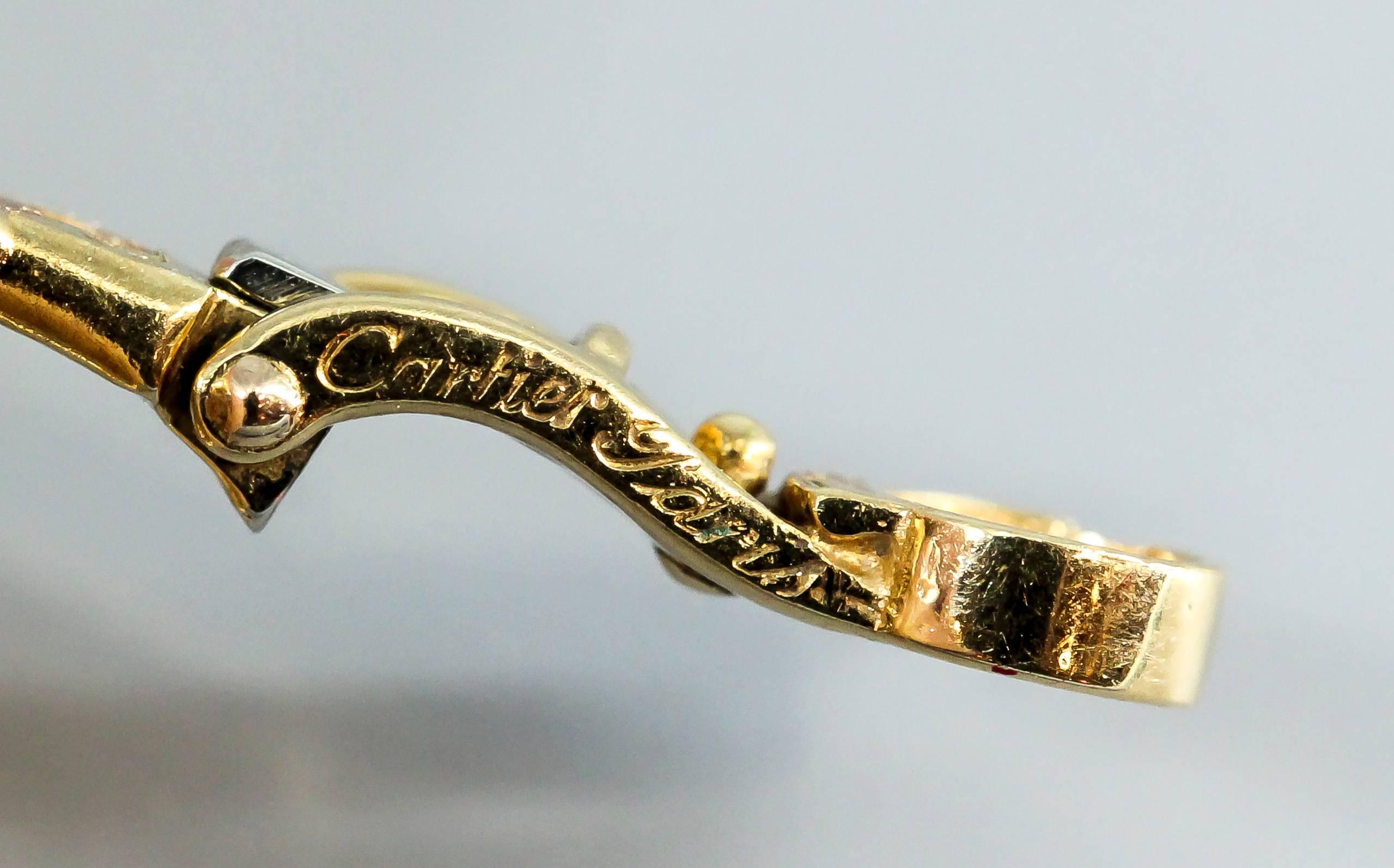 cartier oval cabochon sapphire diamond vintage 18k gold