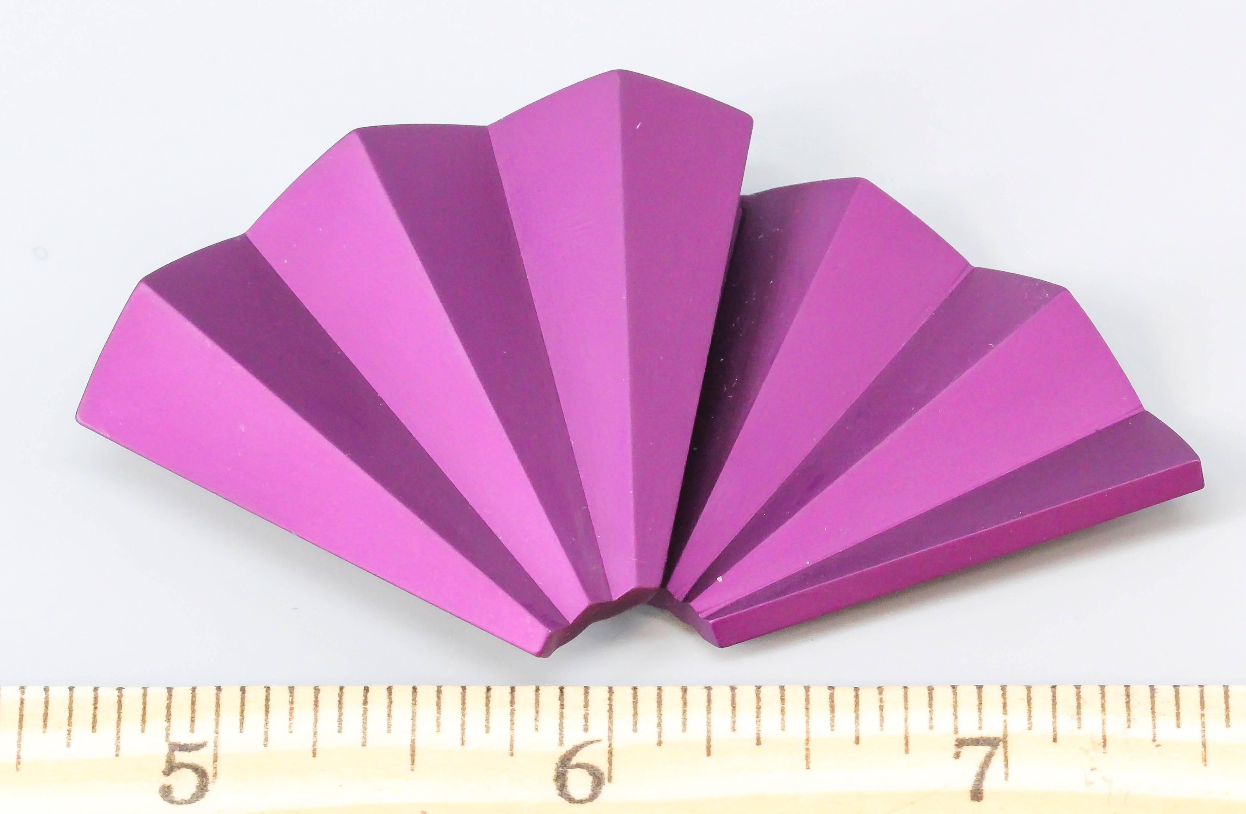 JAR Purple Patinated Fan Ear Clips 1