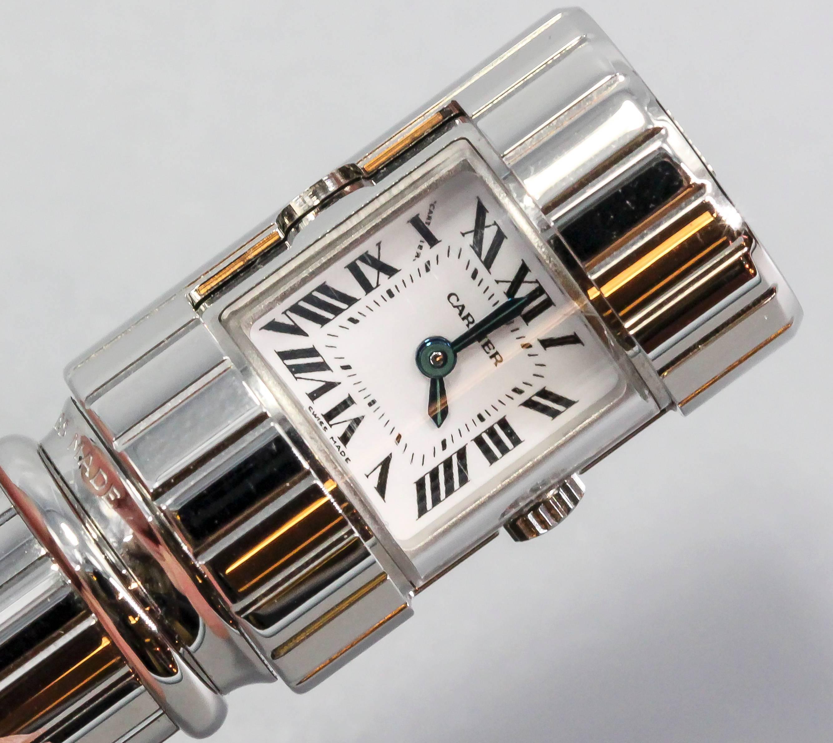 Cartier Limited Edition Ballpoint Watch Pen In Excellent Condition In New York, NY