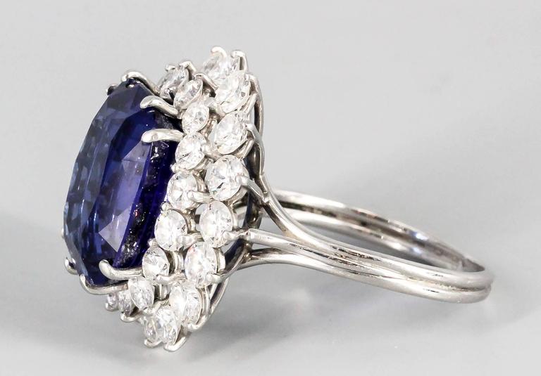 Tiffany and Co. Large Tanzanite Diamond Platinum Ring at 1stDibs