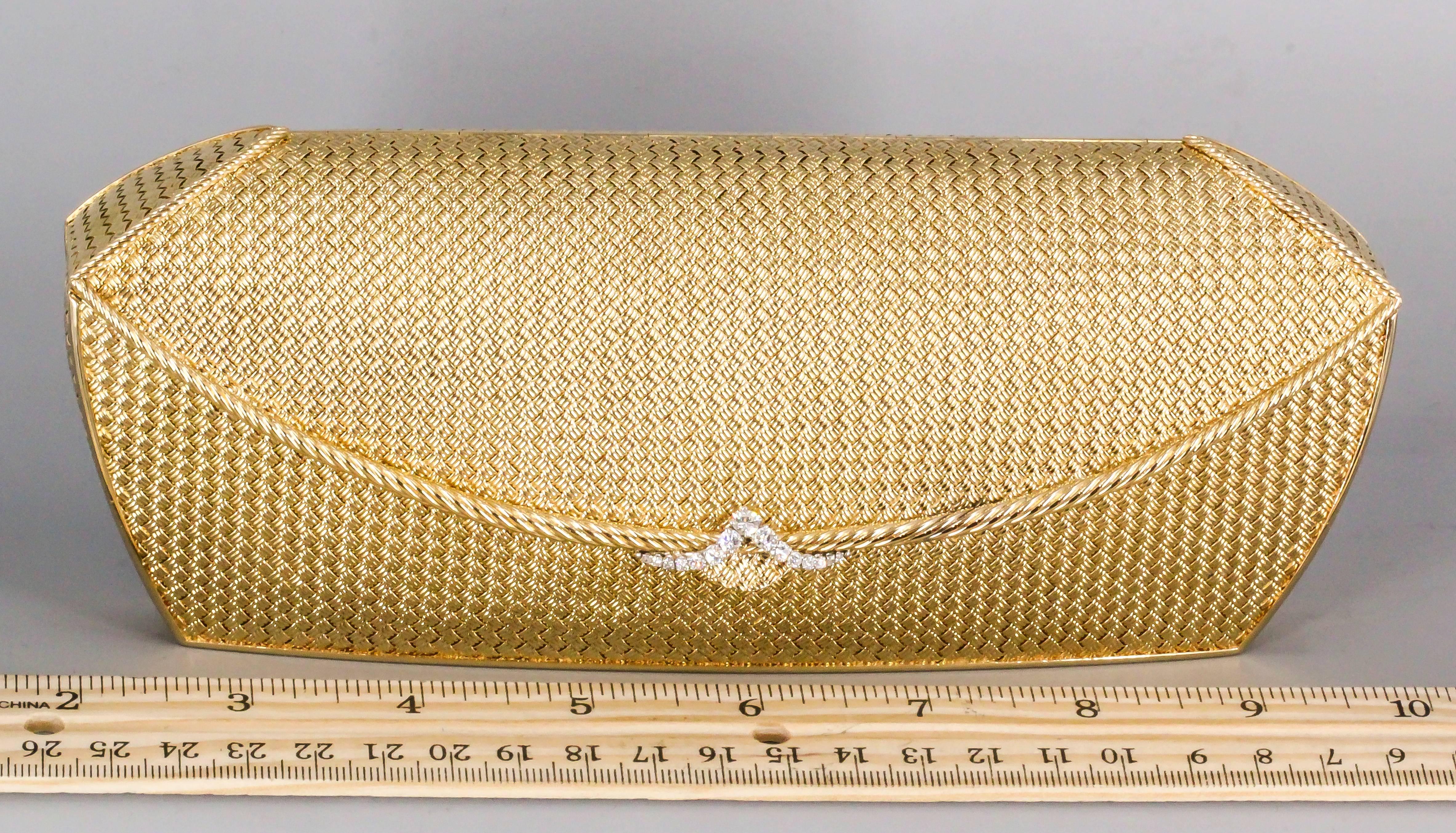 Women's Van Cleef & Arpels Diamond Gold Purse Handbag