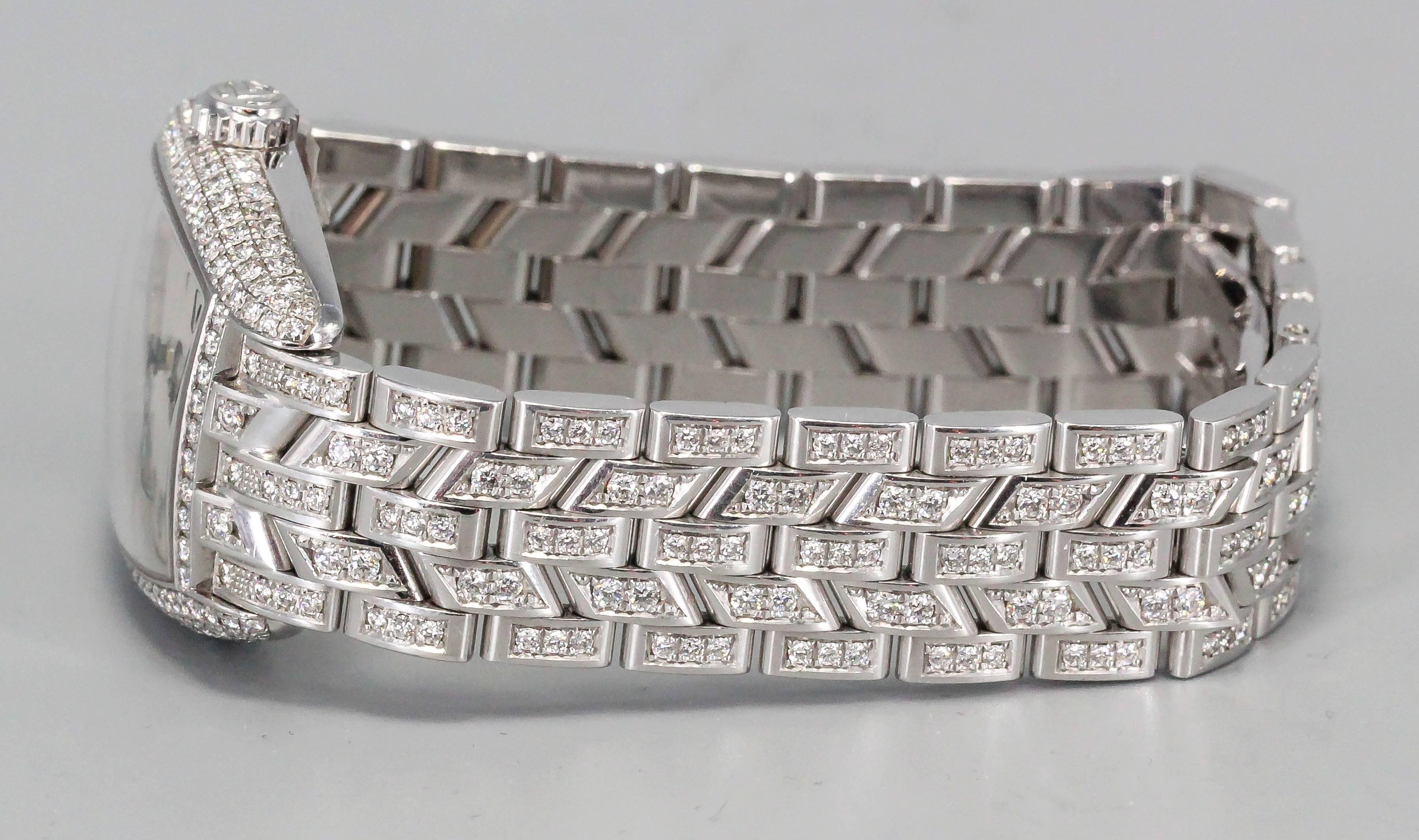 Franck Muller Lady's White Gold Diamond Wristwatch In Excellent Condition In New York, NY