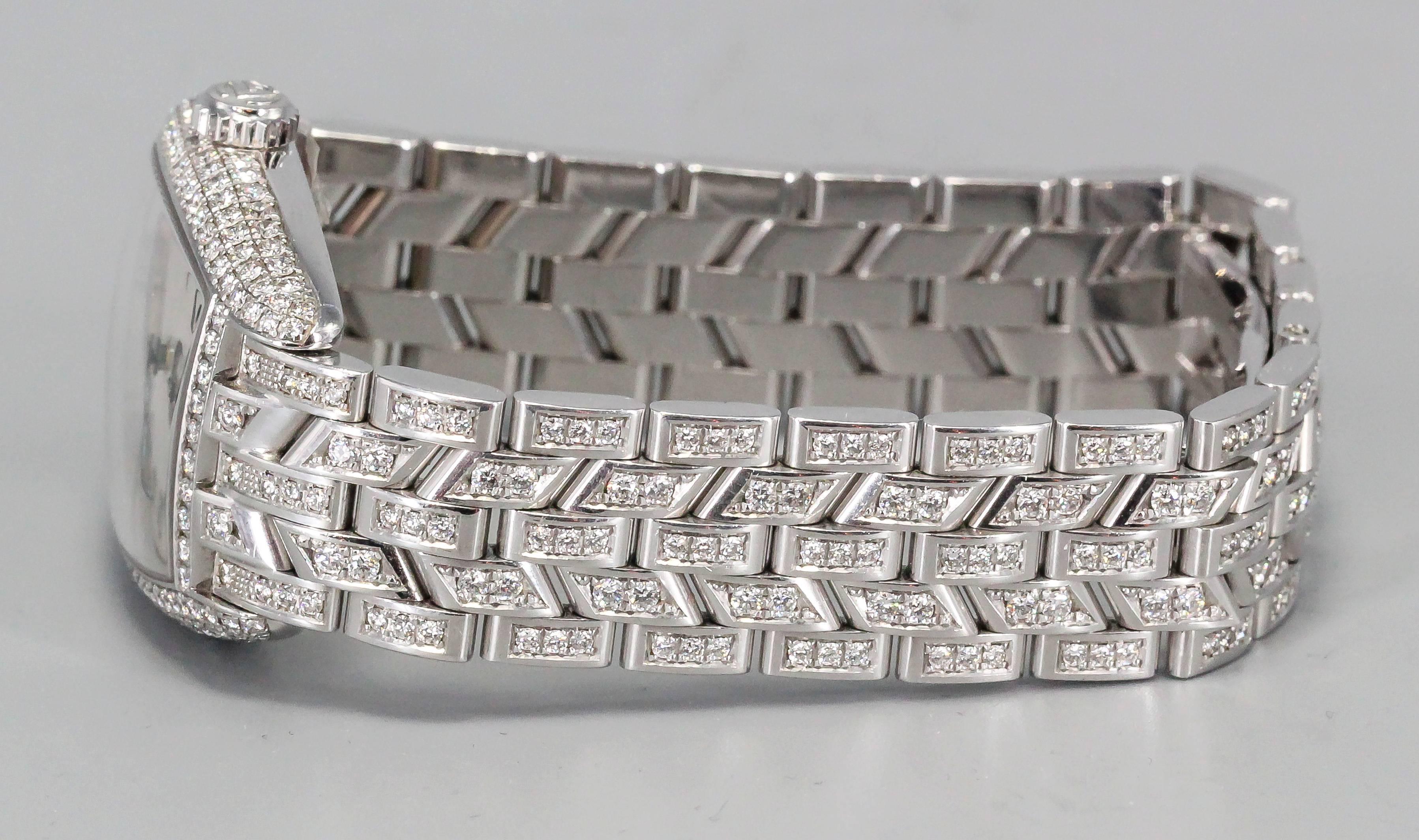 Franck Muller Lady's White Gold Diamond Wristwatch In Excellent Condition In New York City, NY