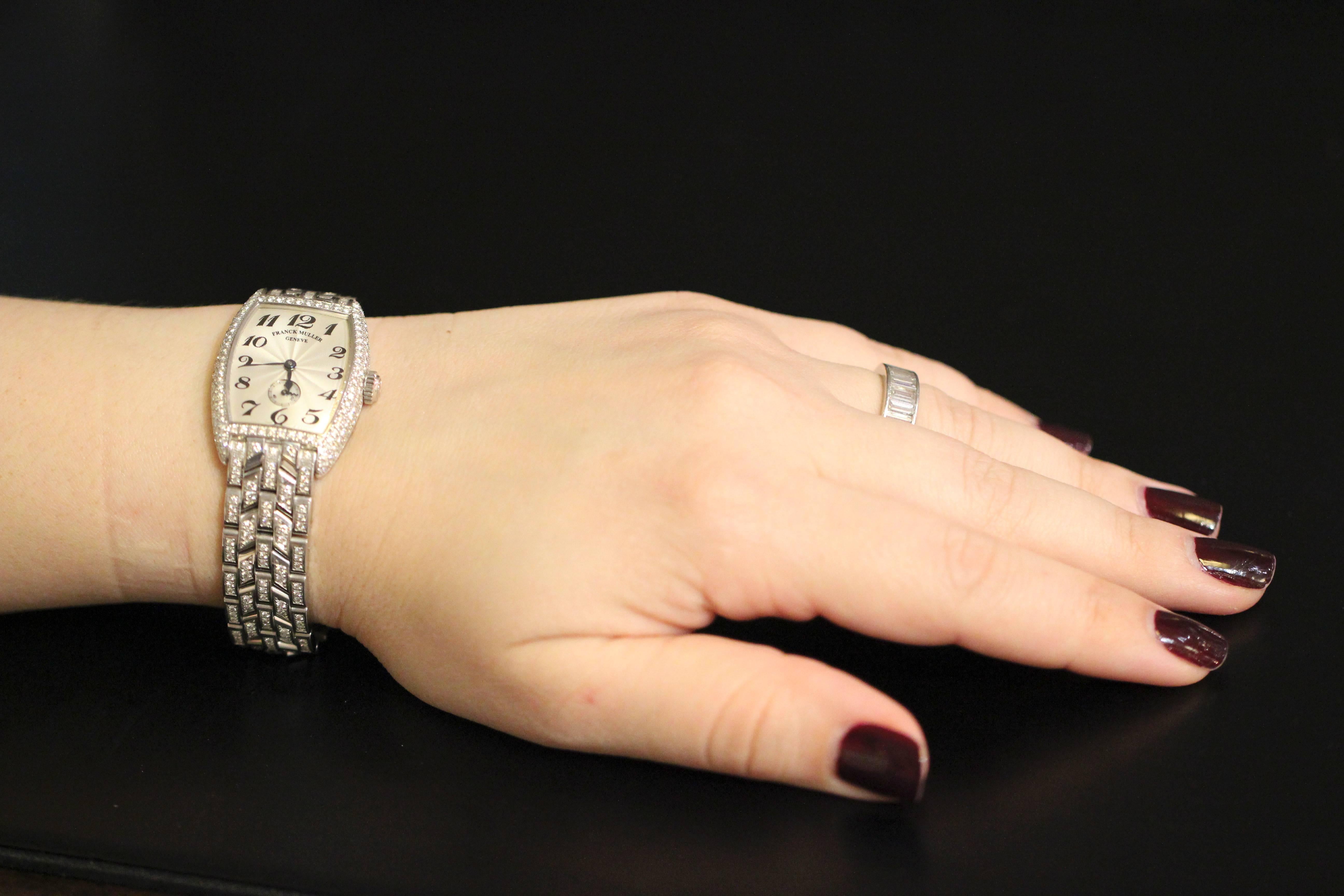 Franck Muller Lady's White Gold Diamond Wristwatch 3