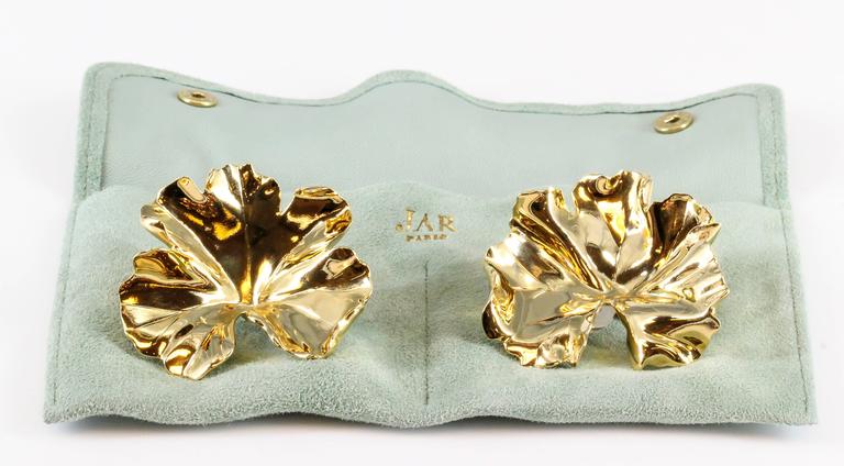 Botanical Geranium Gold Earrings