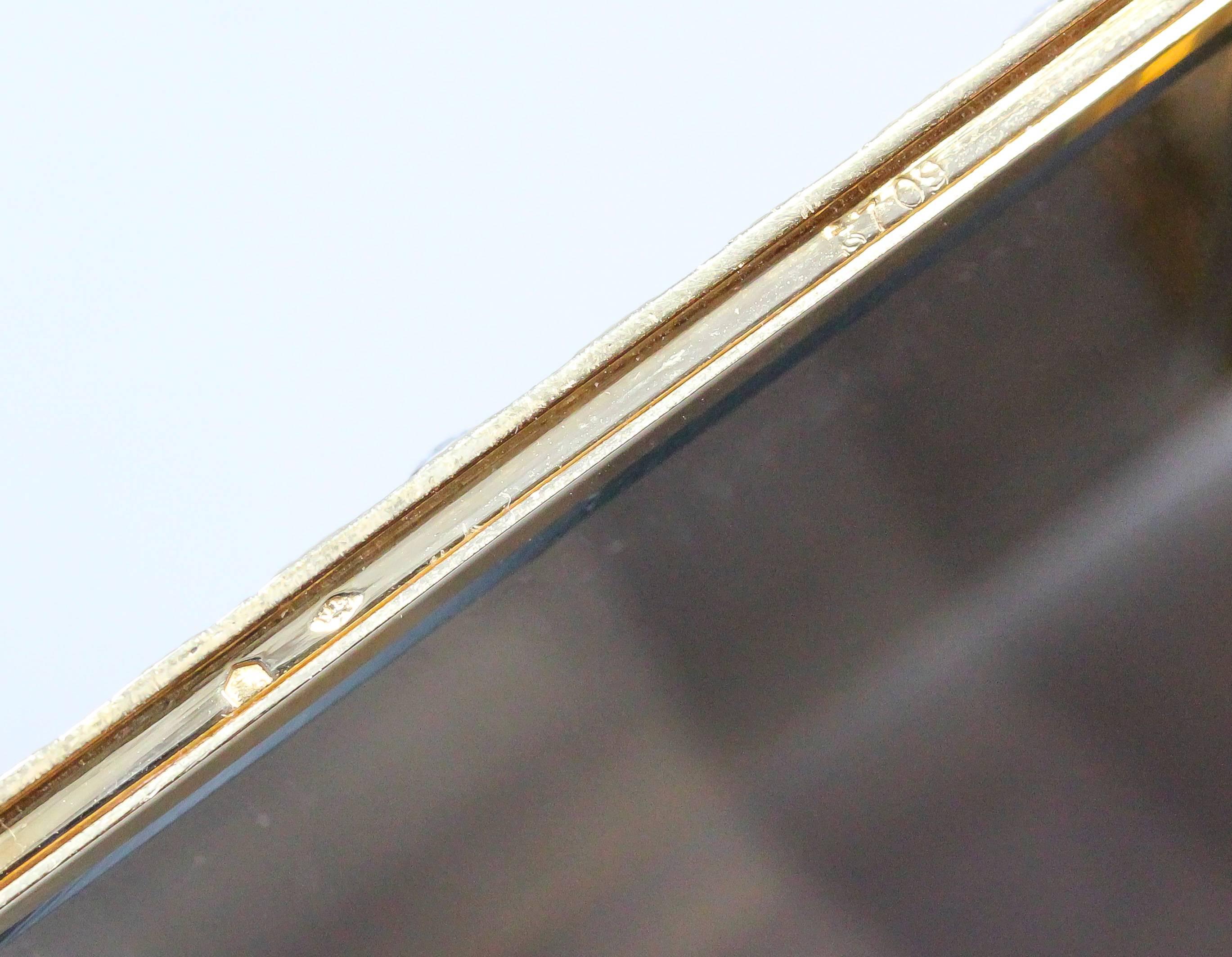 Boucheron Diamond Gold Textured Flower Motif Compact Case 3