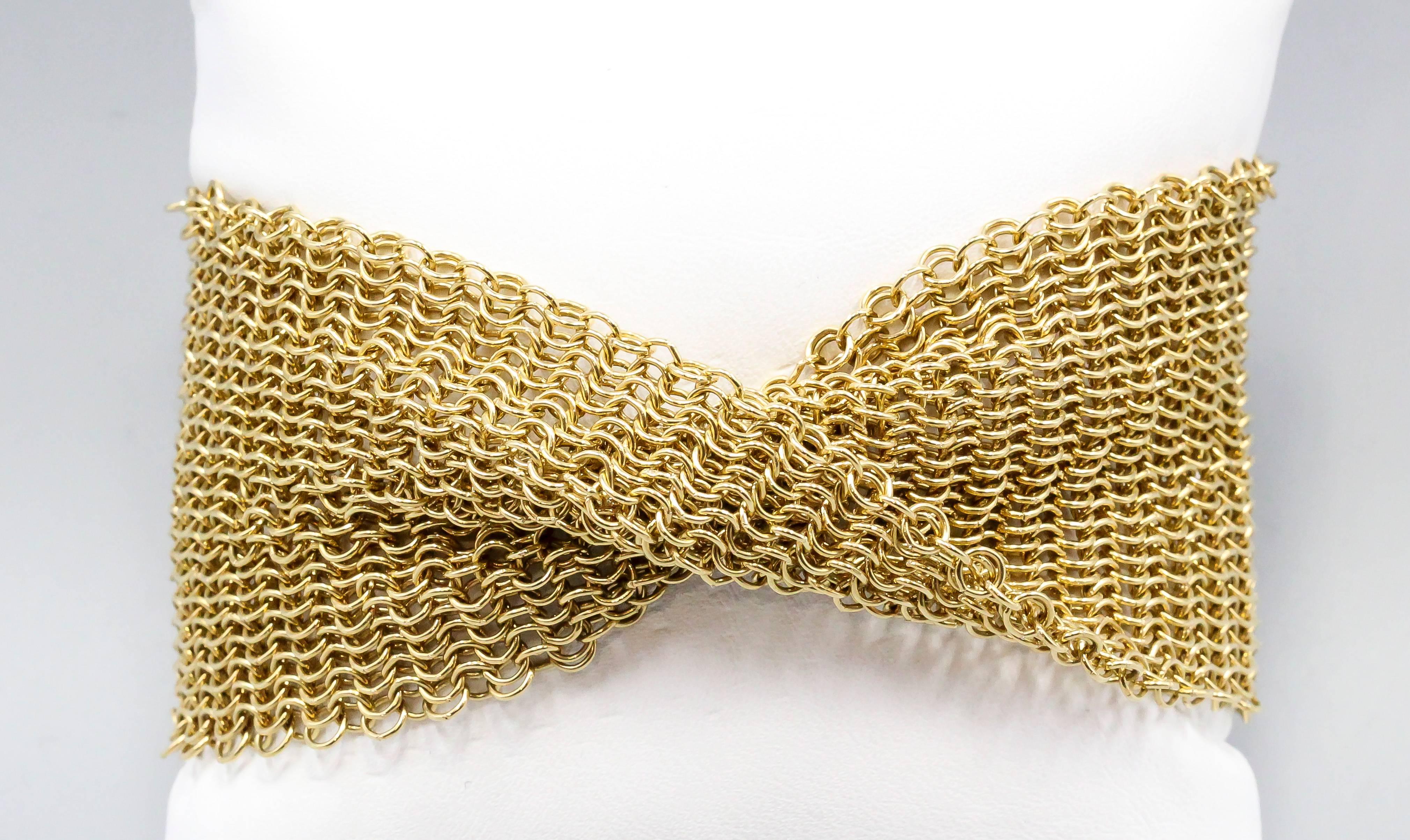 tiffany gold mesh bracelet