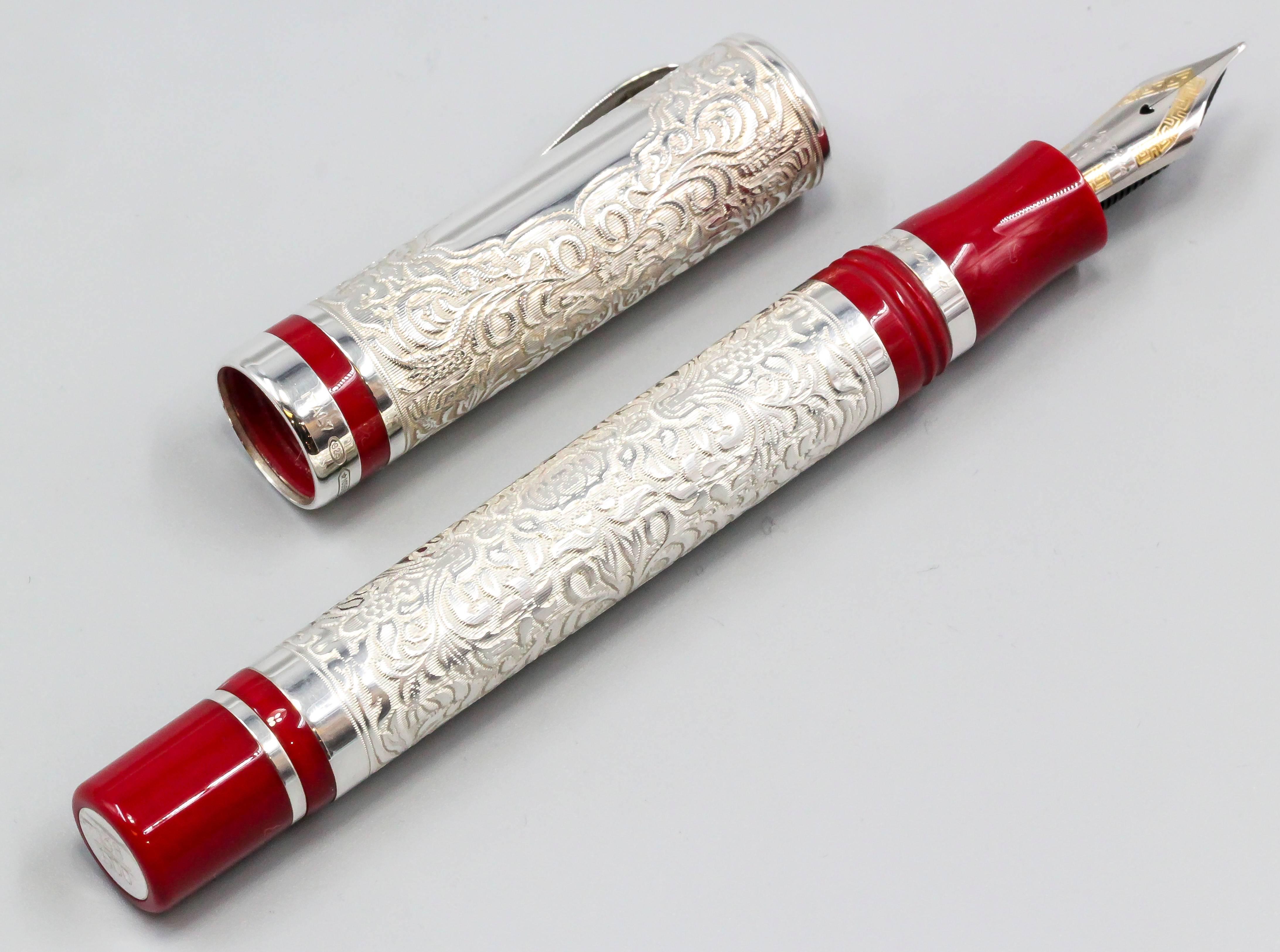 Handsome sterling silver fountain pen from the 