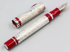 Pluma Estilográfica Montegrappa Cosmopolitan Rusia Edición Limitada Plata de Ley