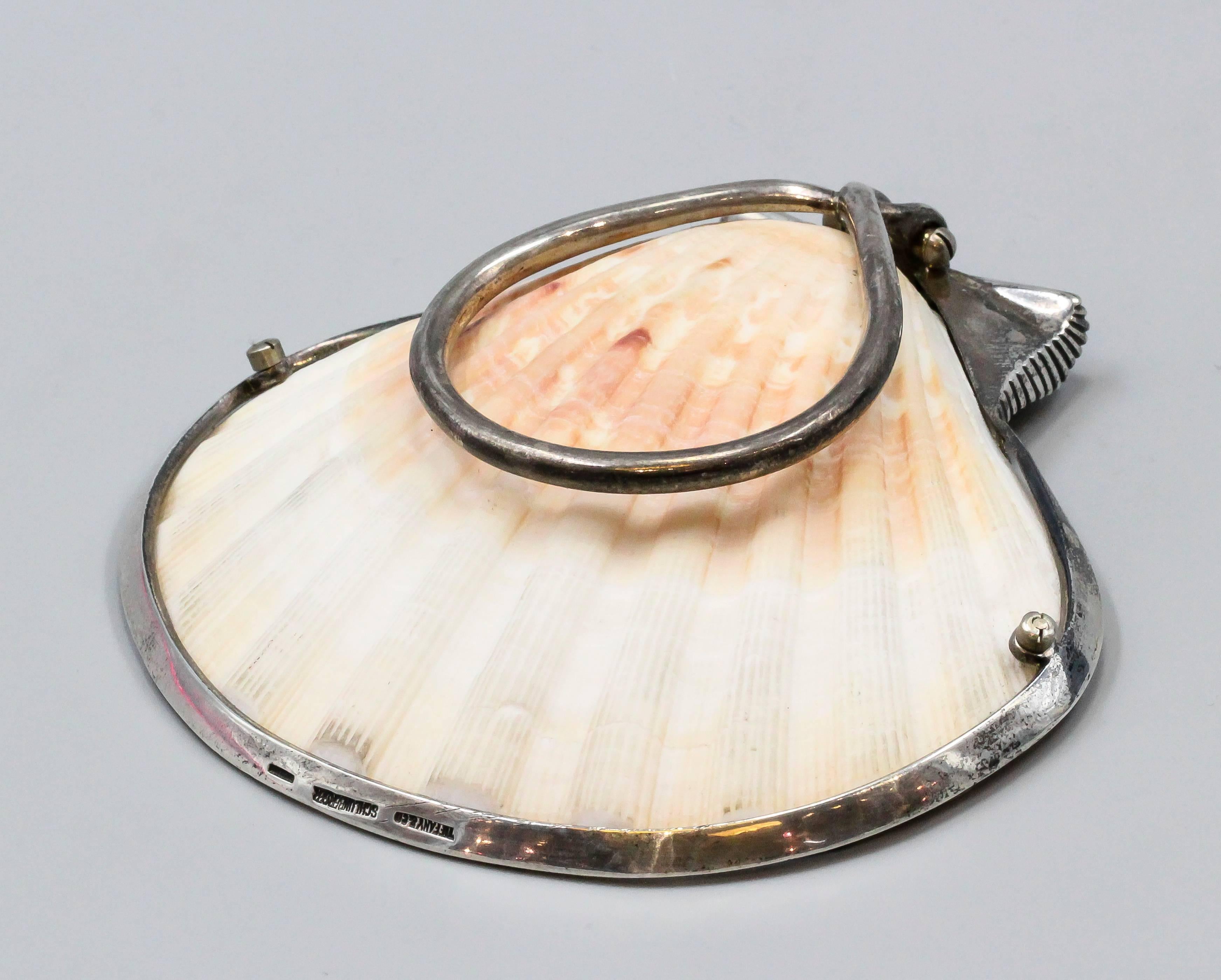 Tiffany & Co. Schlumberger Sterling Silver Seashell Tray In Excellent Condition In New York, NY