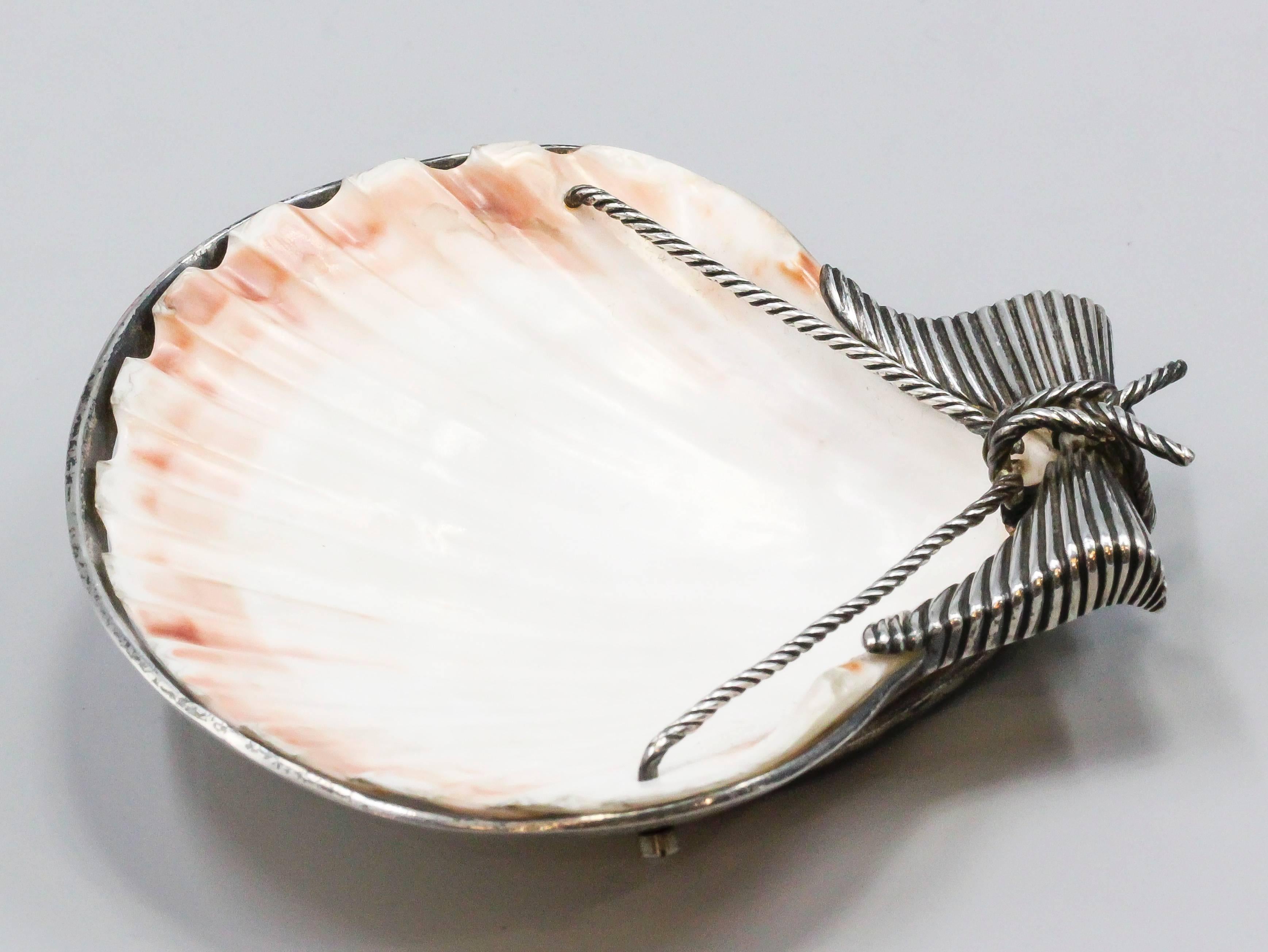 Tiffany & Co. Schlumberger Sterling Silver Seashell Tray 1
