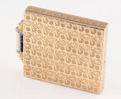 Boucheron Paris Sapphire Diamond Gold Compact Case