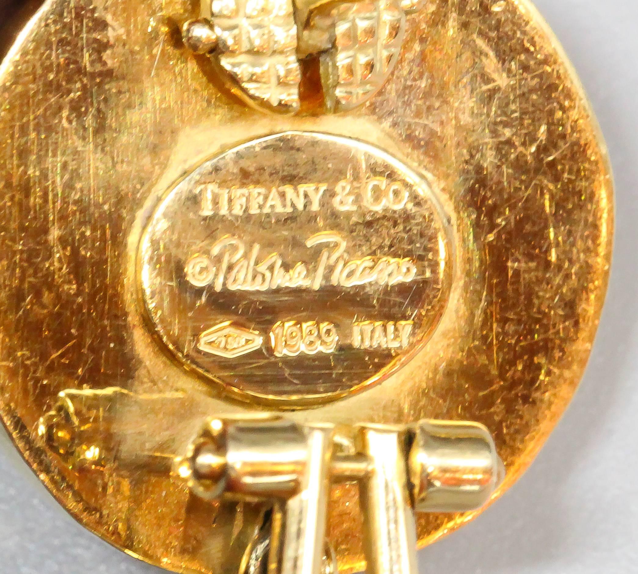 TIFFANY & CO. PALOMA PICASSO Planeten Tropfenohrringe aus gehämmertem Gold 1