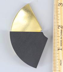 Jar Gold-Tone Aluminum Limited Edition Fan Earrings