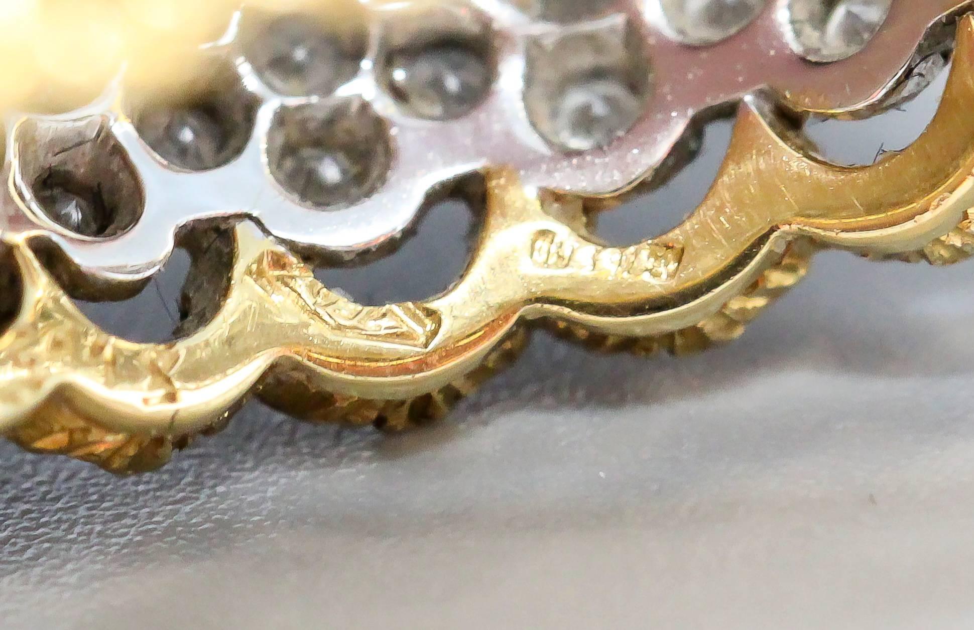Buccellati Diamond Gold Platinum Band Ring 1