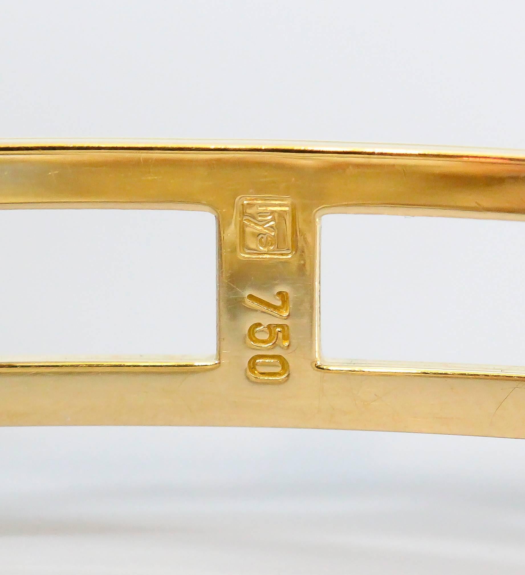 Rene Boivin Diamond Gold Bracelet with Deployment Clasp 4