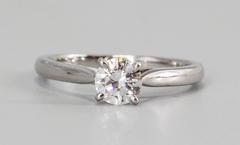 Cartier .45 Carat Diamond and Platinum Engagement Ring